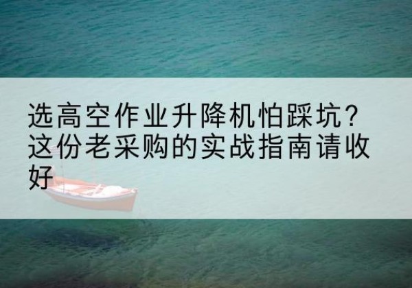 兰山高空作业升降机厂家推荐-选高空作业升降机怕踩坑？这份老采购的实战指南请收好